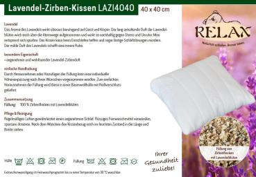 Preview: Lavendel-Zirben Duftkissen 40x40cm