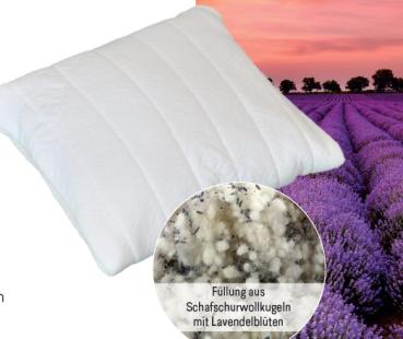Lavendel-Schurwoll Kissen 40x40cm