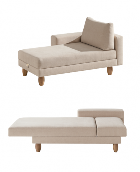 Das Natur-Schlafsofa ZEDULO Ottomane