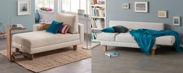 Das Natur-Schlafsofa ZEDULO Ottomane